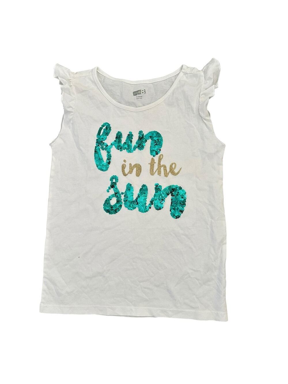Crazy 8 “fun in the sun” girls top size large